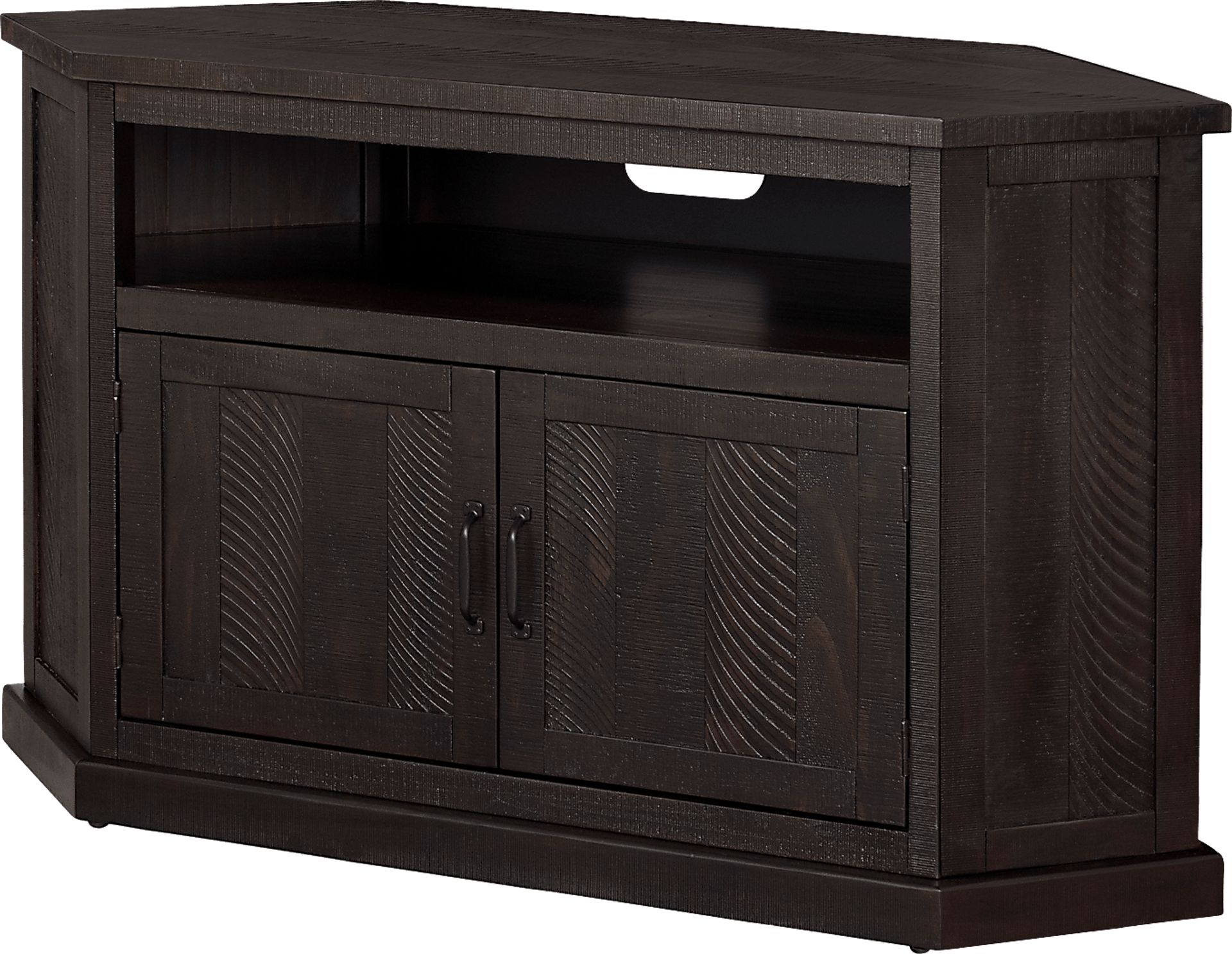 Rustic Path Espresso 49.5 in. Corner Console - Image 1