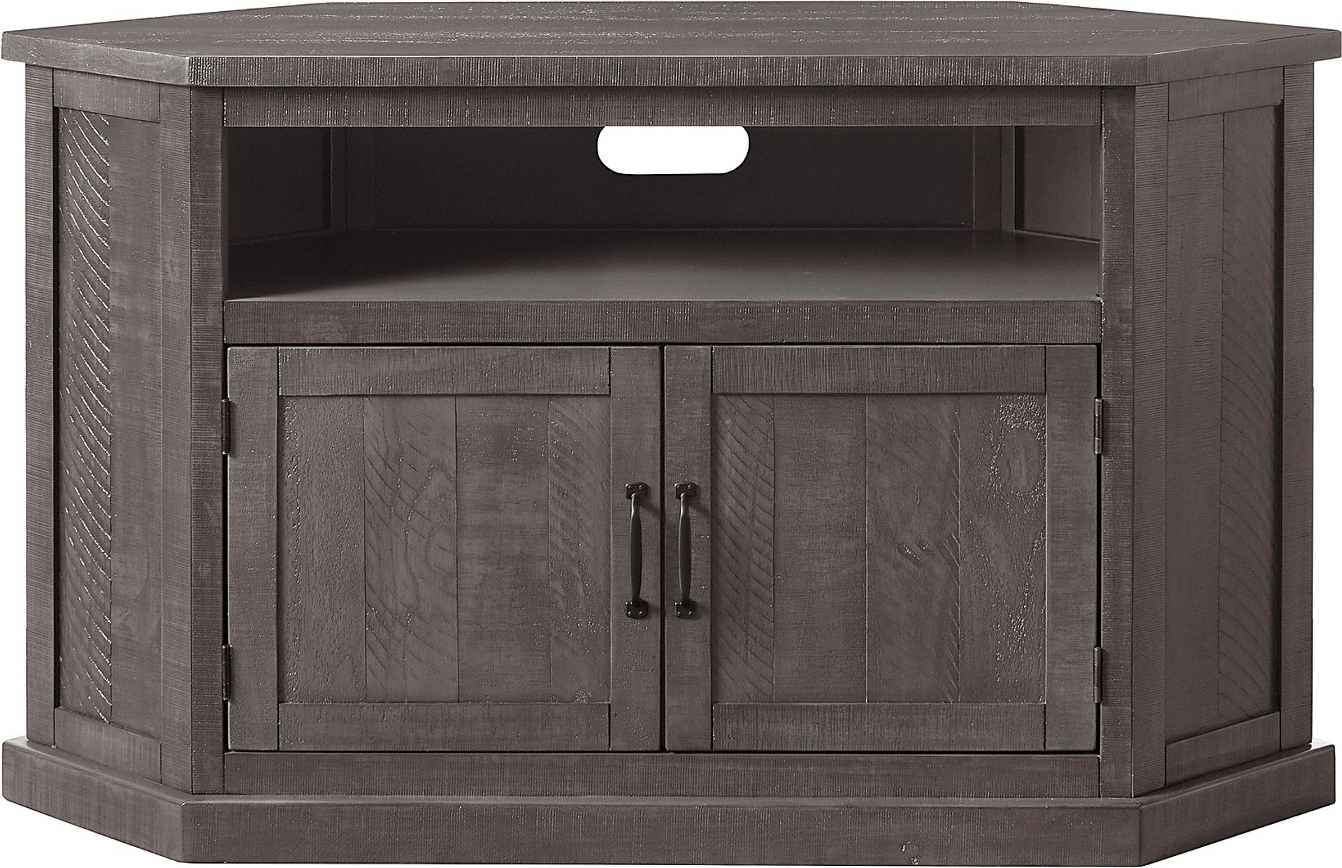 Rustic Path Gray 49.5 in. Corner Console - Image 3