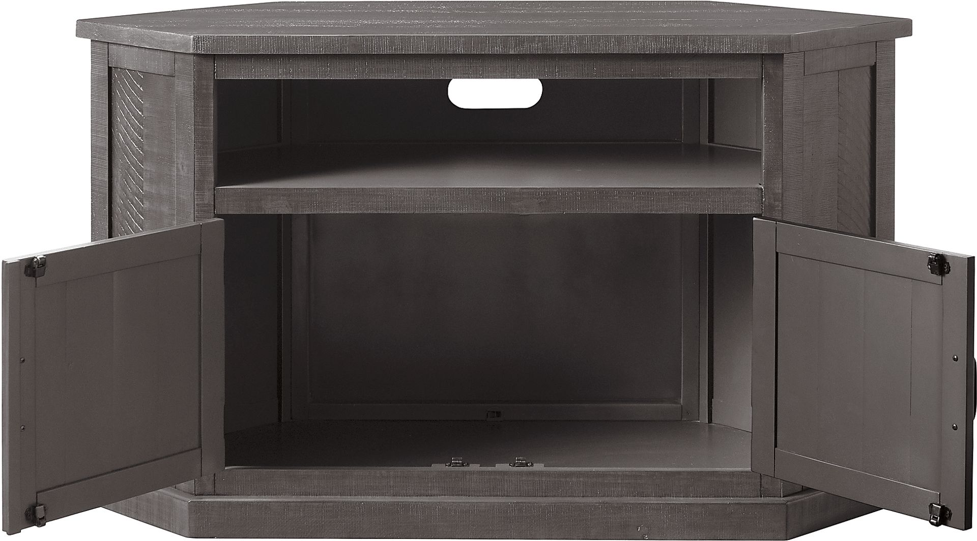 Rustic Path Gray 49.5 in. Corner Console - Image 4