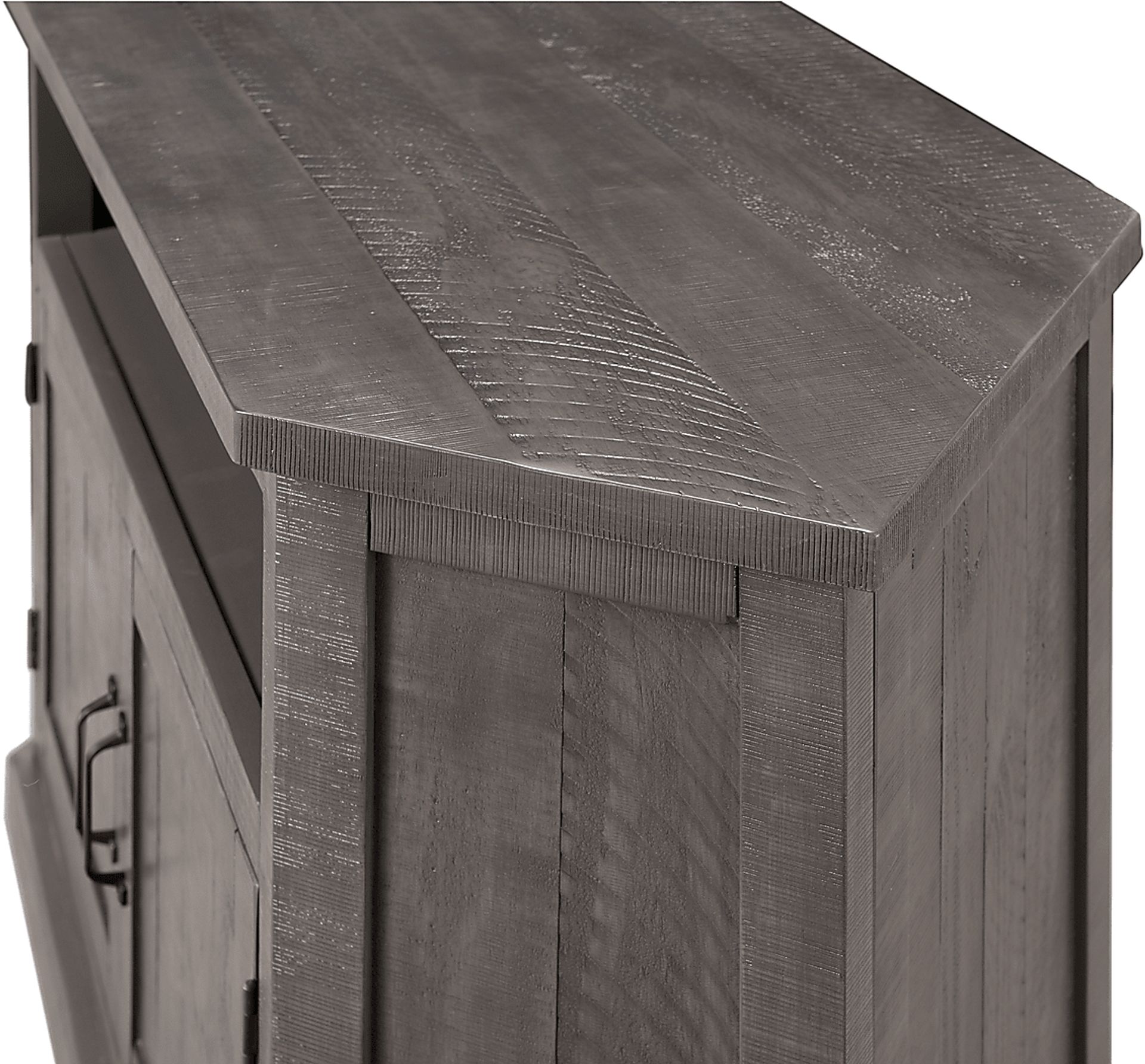 Rustic Path Gray 49.5 in. Corner Console - Image 7