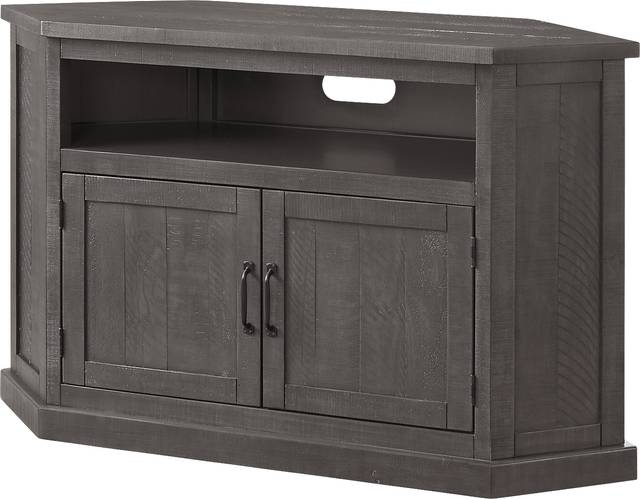 Rustic Path Gray 49.5 in. Corner Console - Thumbnail - Image 1
