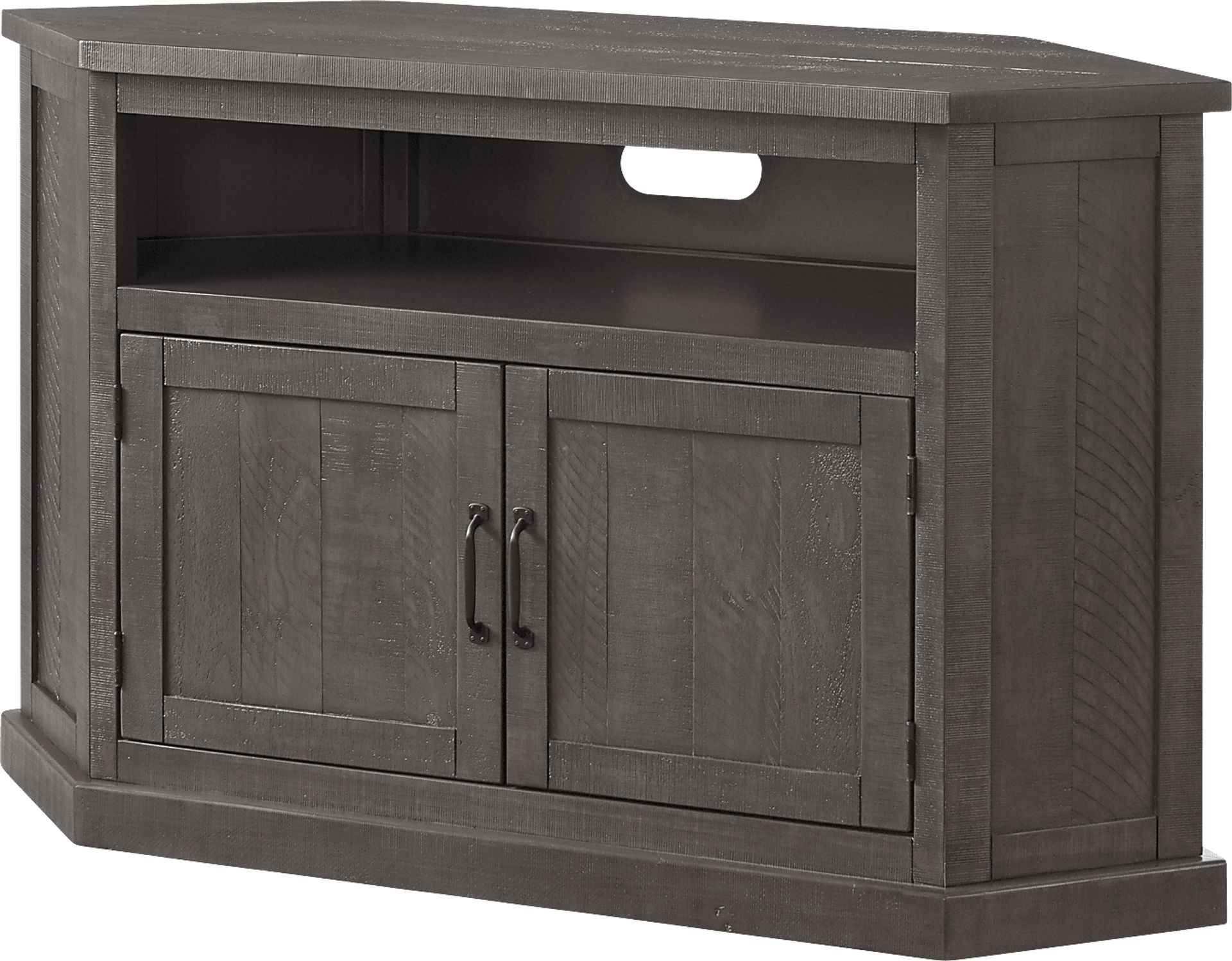 Rustic Path Gray 49.5 in. Corner Console - Image 1