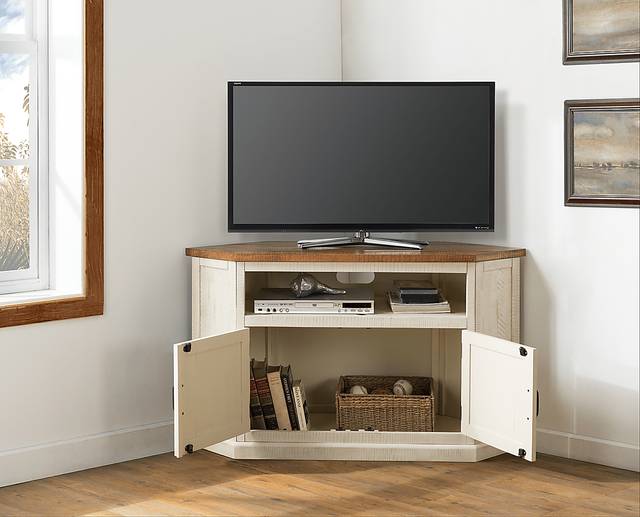 Rustic Path Tobacco 49.5 in. Corner Console - Thumbnail - Image 3