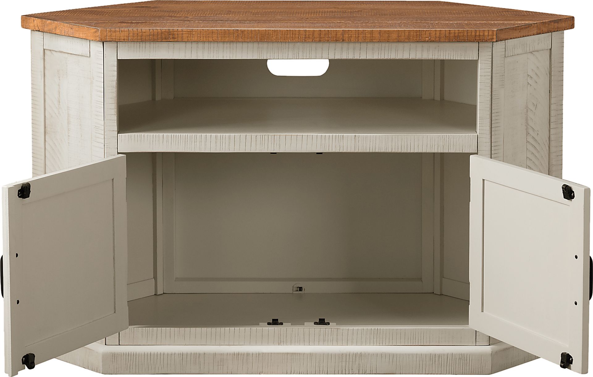 Rustic Path Tobacco 49.5 in. Corner Console - Image 7