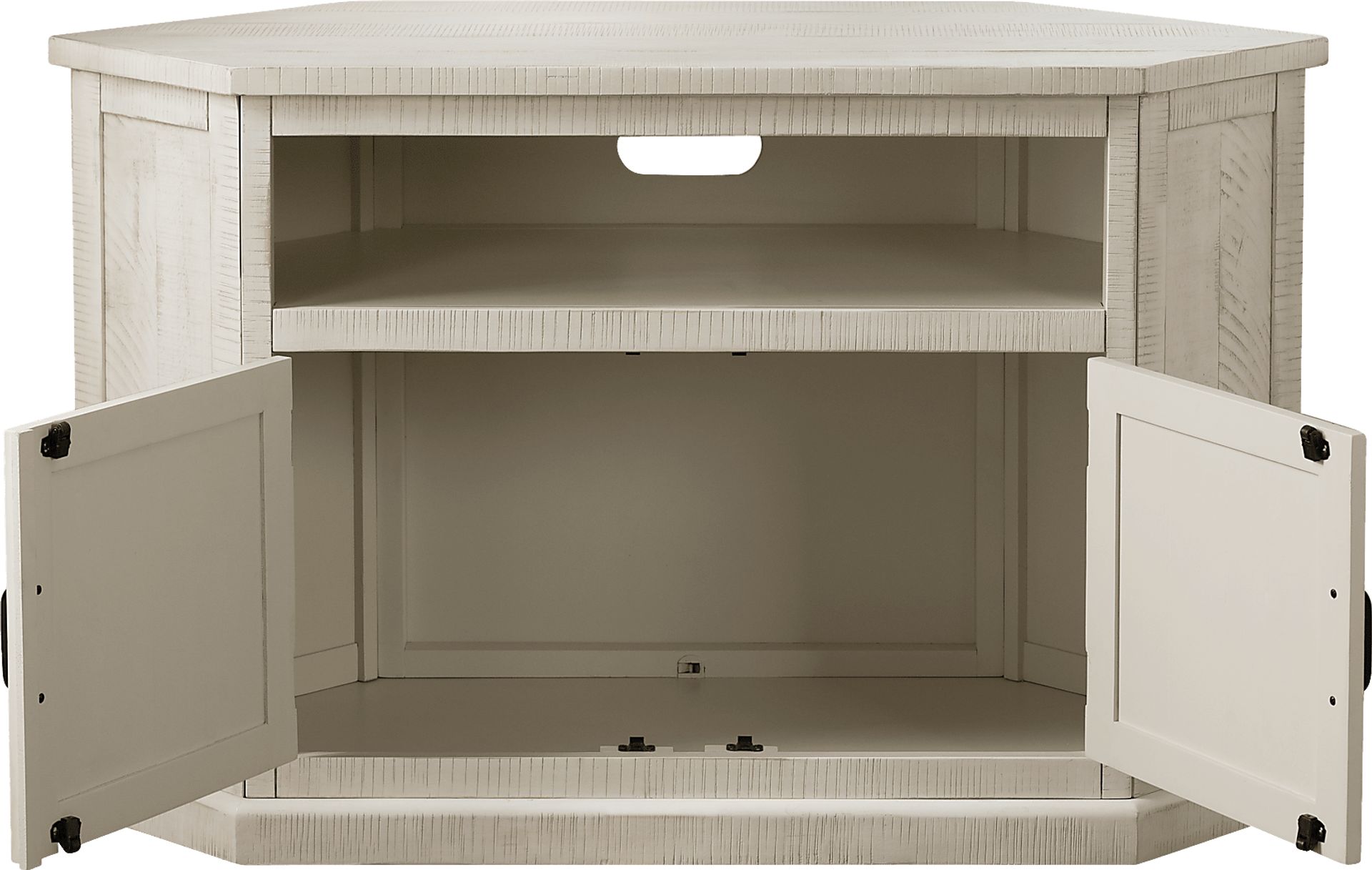 Rustic Path White 49.5 in. Corner Console - Image 8