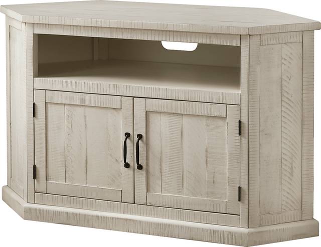 Rustic Path White 49.5 in. Corner Console - Thumbnail - Image 1