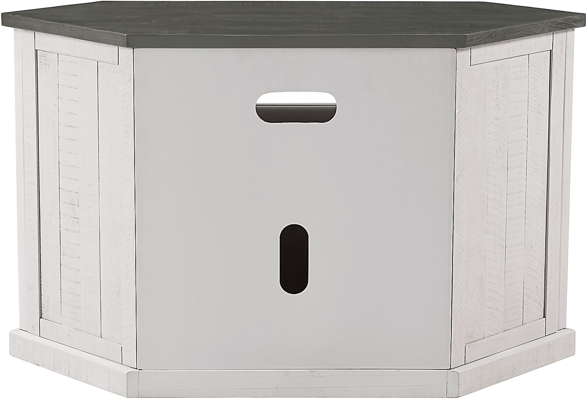 Rustic Path White 49.5in. Corner Console - Image 3