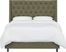 Rustic Saddle I Green Full Upholstered Bed