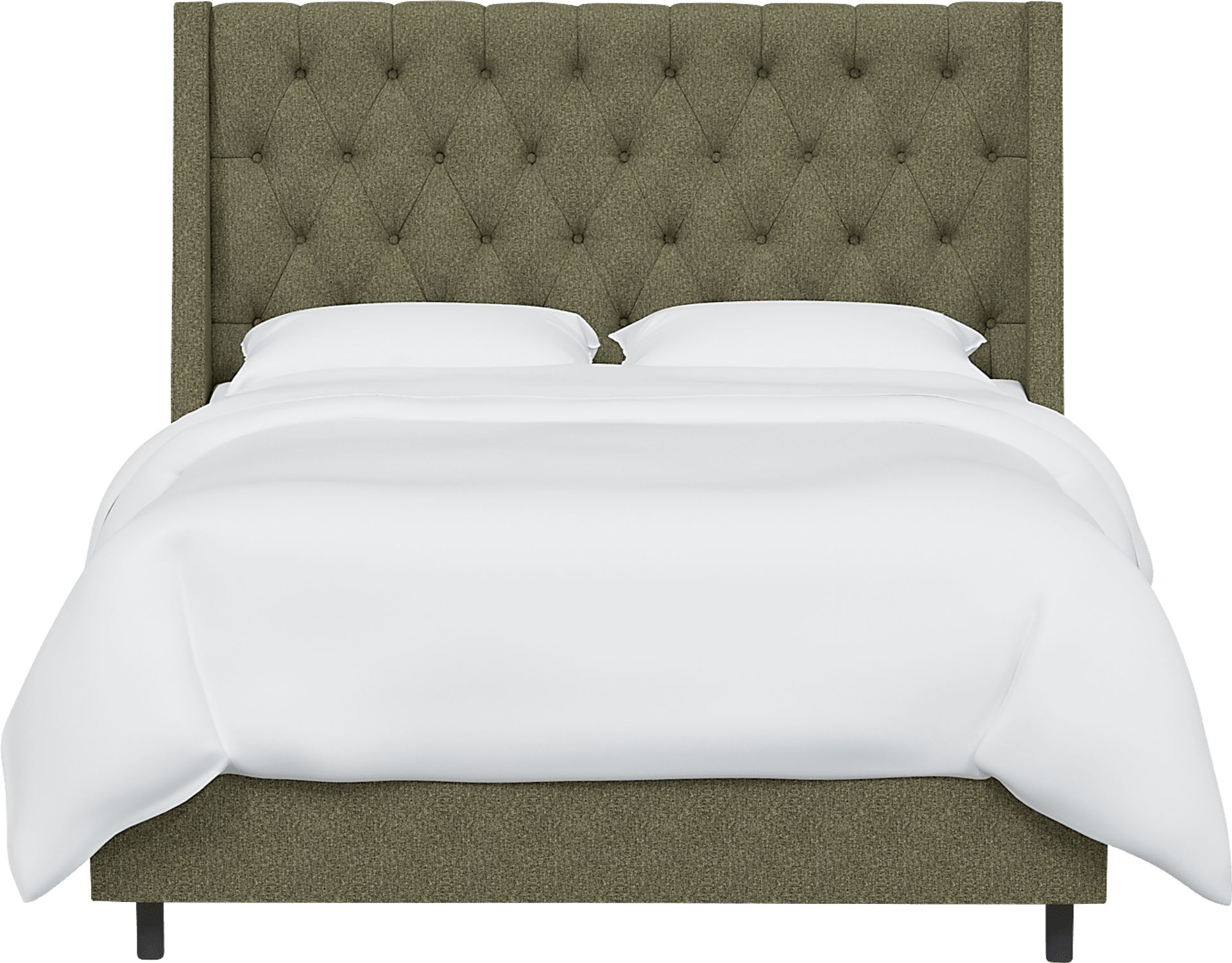 Rustic Saddle I Green Twin Upholstered Bed - Image 3