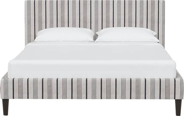 Rustic Saddle II Gray Full Upholstered Bed - Thumbnail - Image 2
