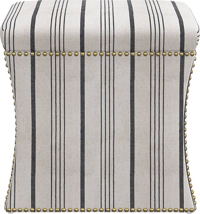 Rustic Saddle II Gray Storage Ottoman - Thumbnail - Image 2