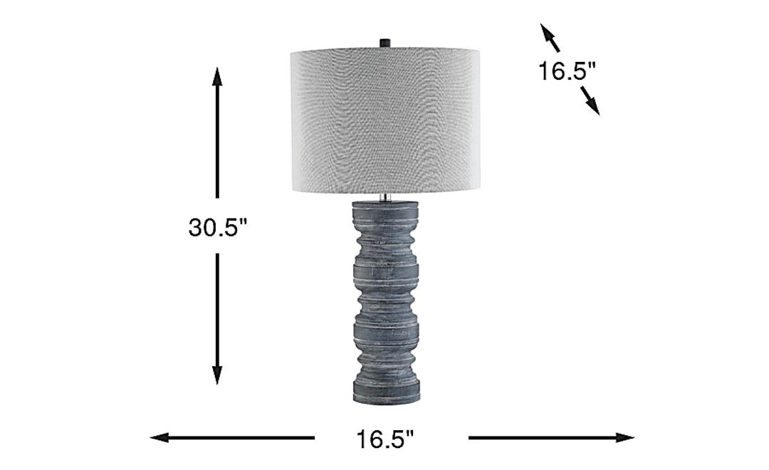 Rutgers Land Gray Table Lamp