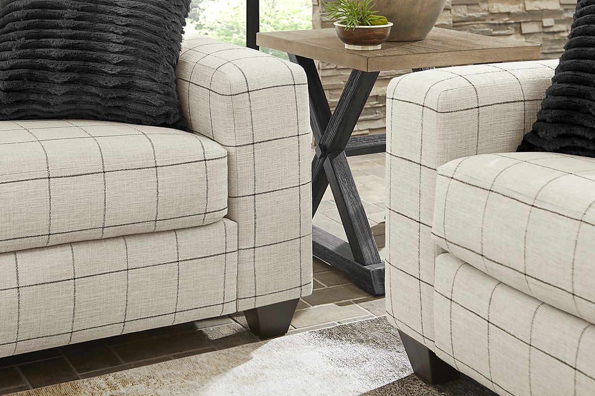 Rutherford 7 Pc Beige Woven Sleeper Living Room Set With Sleeper Sofa ...