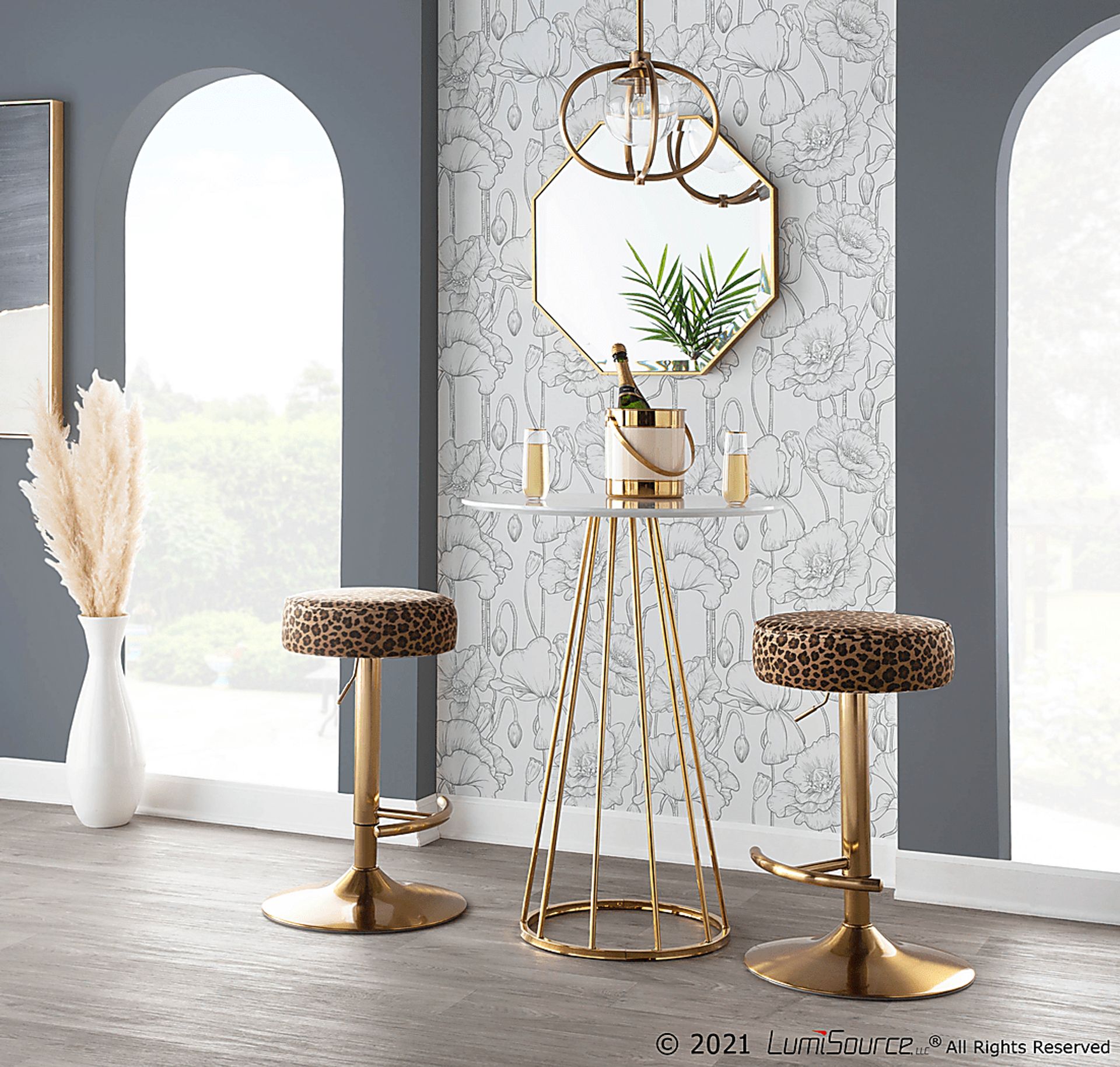 Rutherglen Brown Swivel Barstool - Image 8