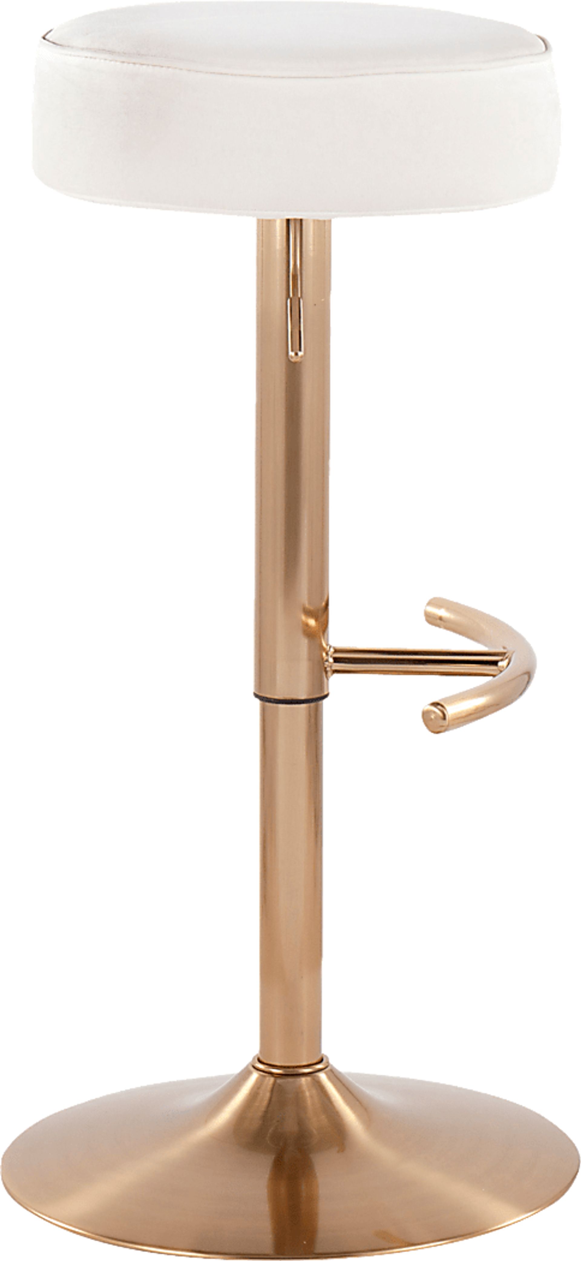 Rutherglen White Swivel Barstool - Image 2