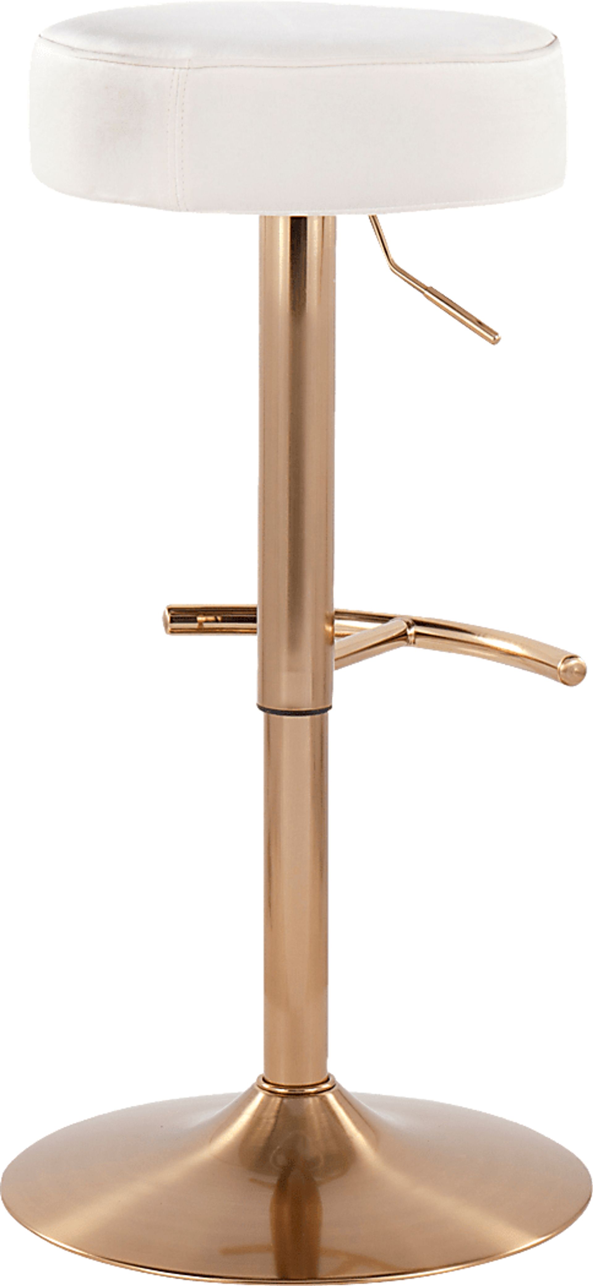 Rutherglen White Swivel Barstool - Image 3
