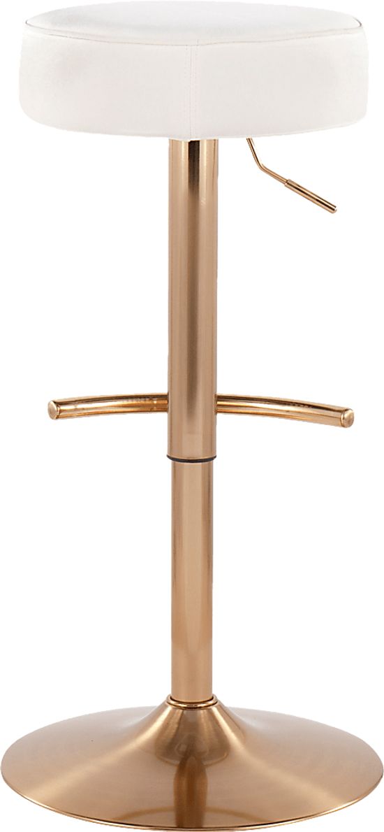 Rutherglen White Swivel Barstool