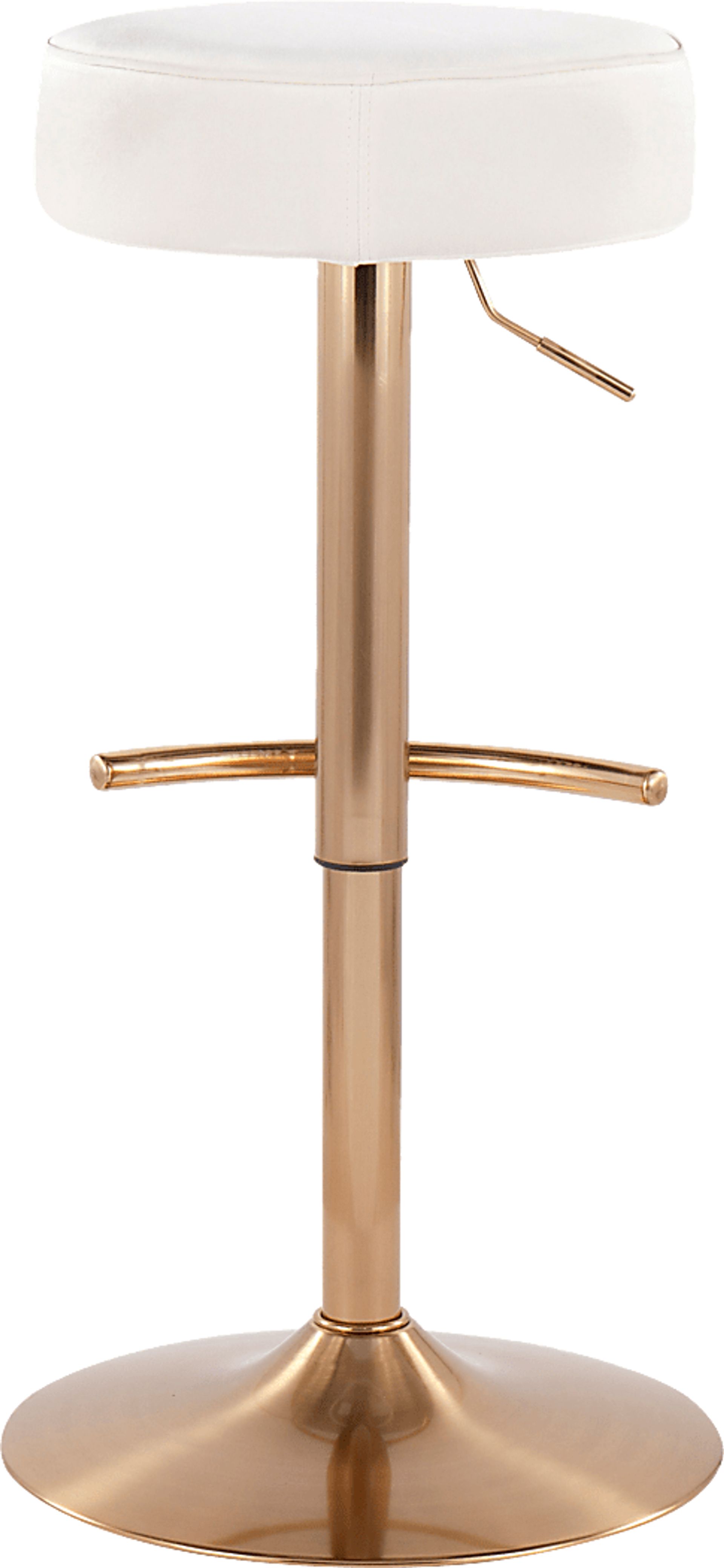 Rutherglen White Swivel Barstool - Image 4