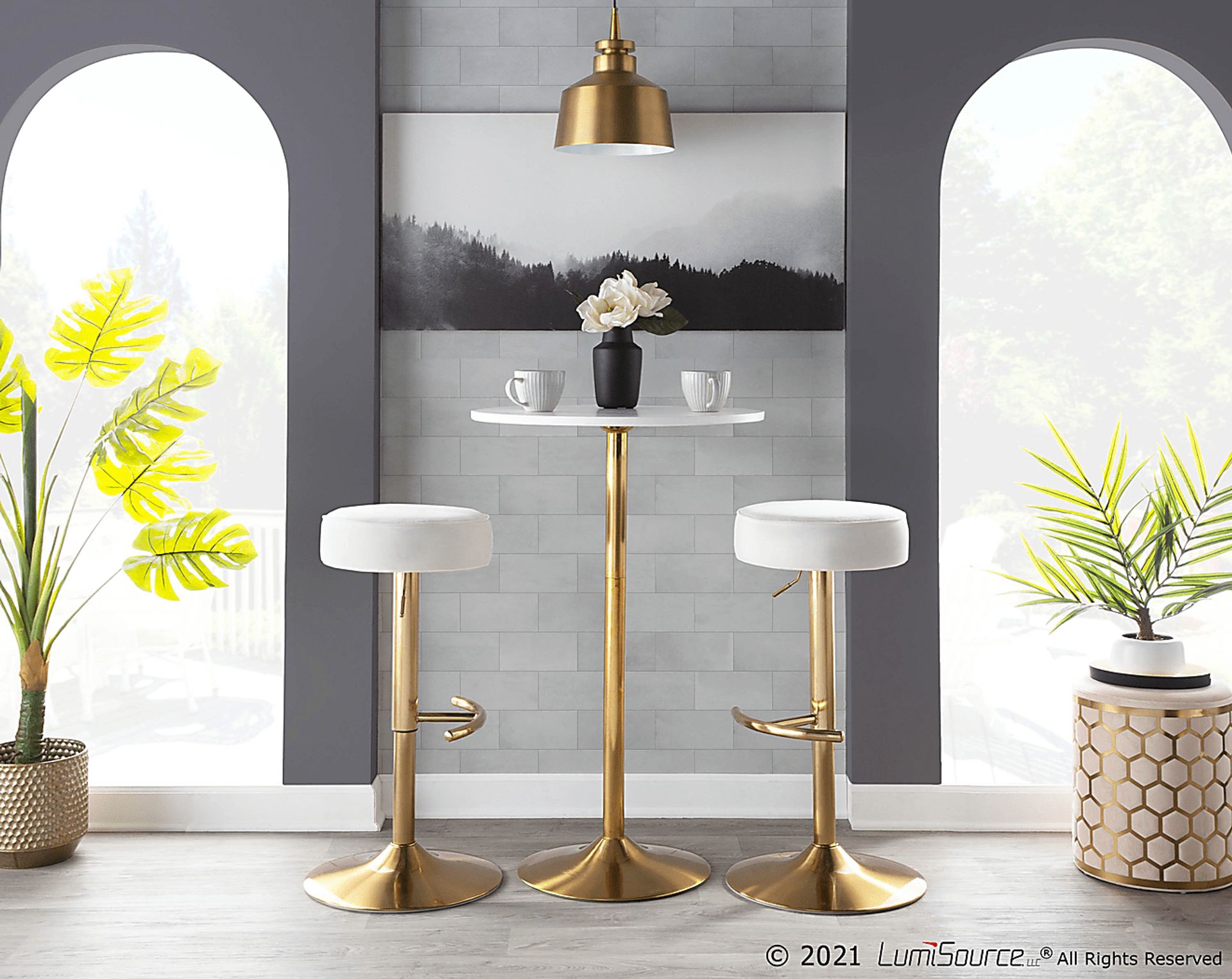 Rutherglen White Swivel Barstool - Image 9