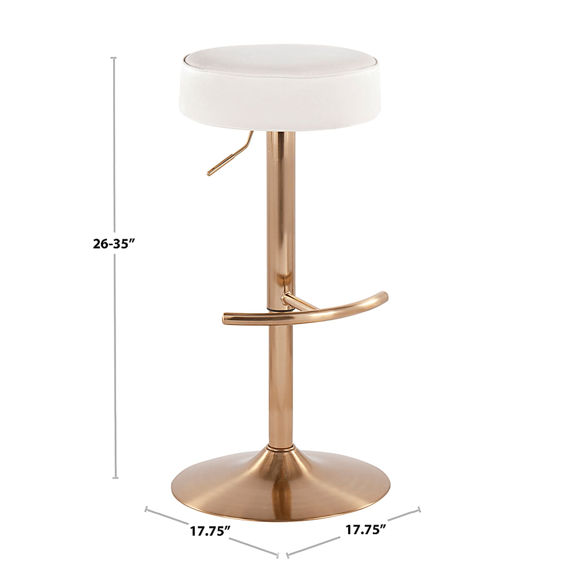 Rutherglen White Swivel Barstool - Image 10