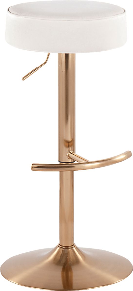 Rutherglen White Swivel Barstool