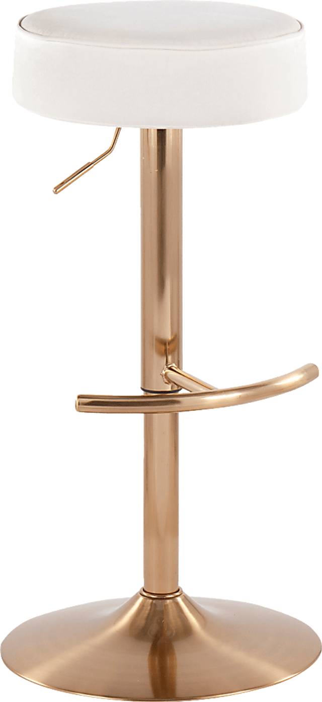 Rutherglen White Swivel Barstool - Thumbnail - Image 1