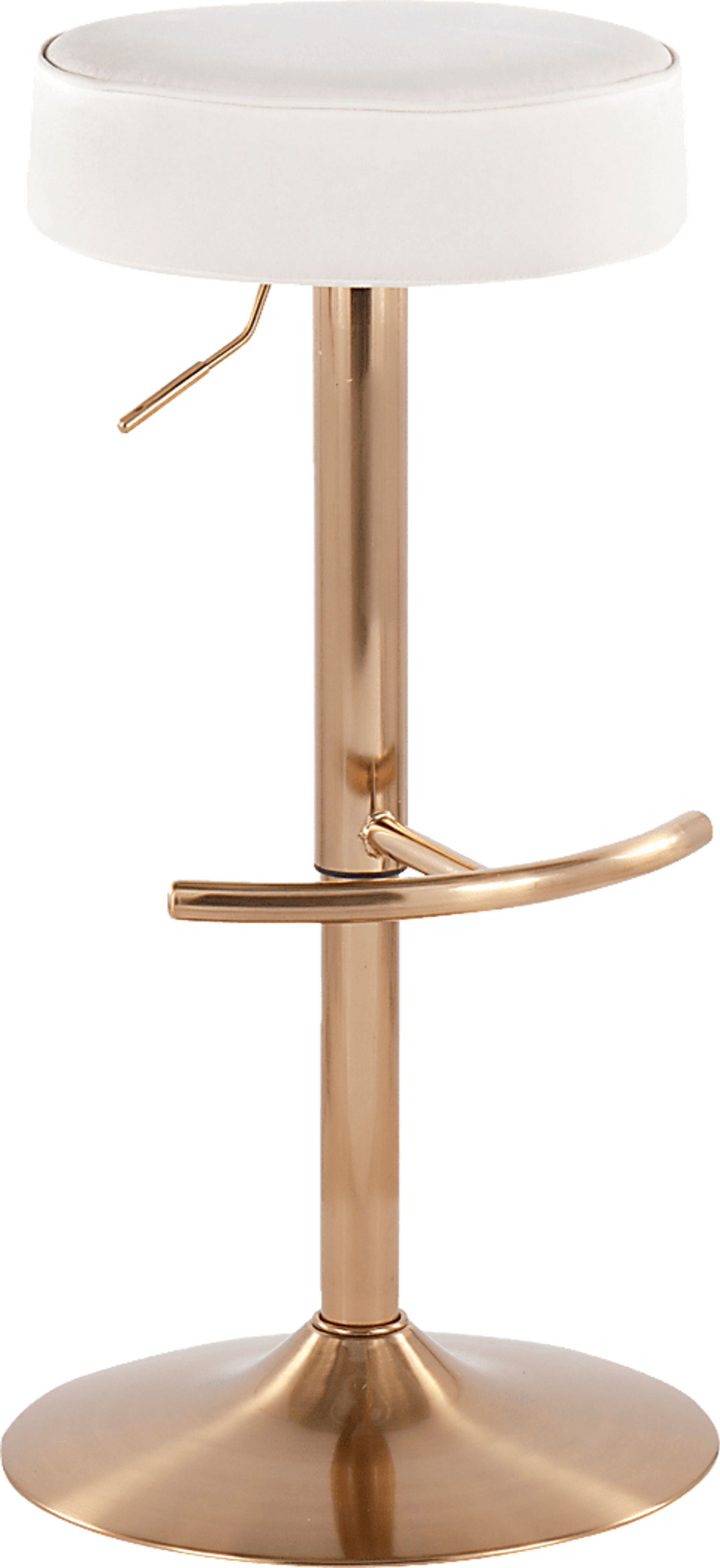 Rutherglen White Swivel Barstool - Image 1