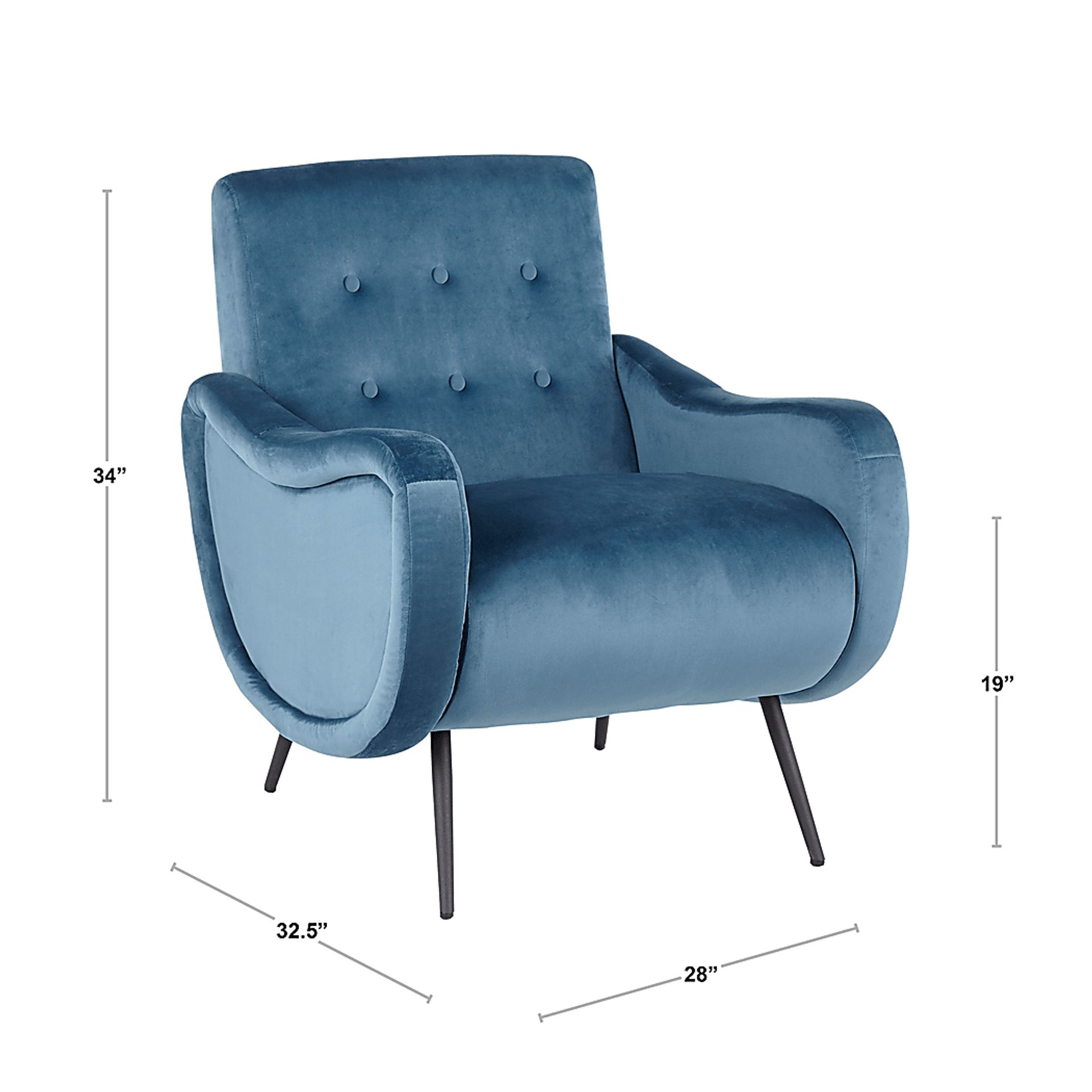 Rutherton Teal Accent Chair - Image 3