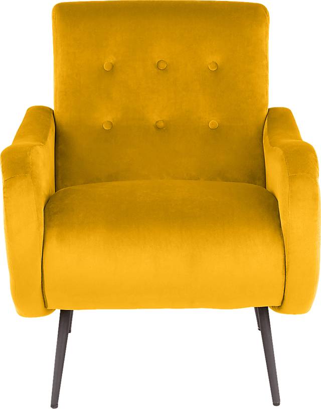 Rutherton Yellow Accent Chair - Thumbnail - Image 4
