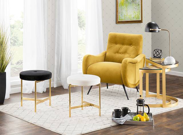 Rutherton Yellow Accent Chair - Thumbnail - Image 5