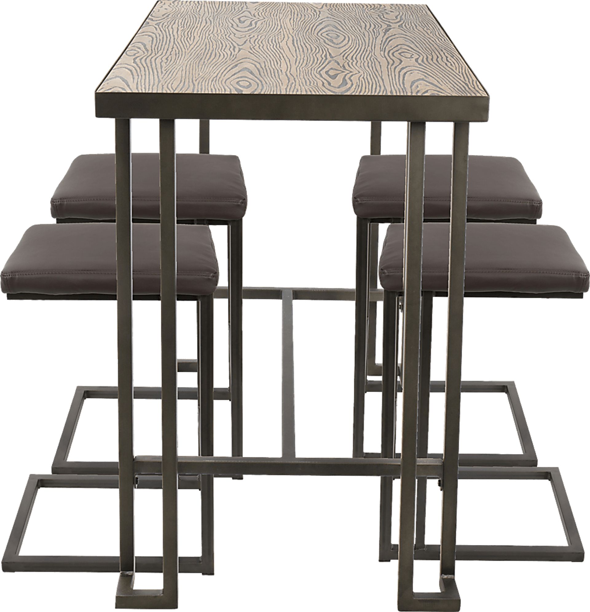 Rutland Brown 5 Pc Counter Height Table Set - Image 2