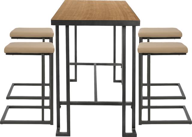 Rutland Camel 5 Pc Counter Height Table Set - Thumbnail - Image 2