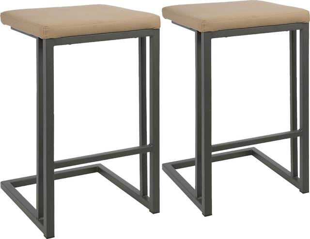 Rutland Camel Counter Height Stool (Set of 2) - Thumbnail - Image 1