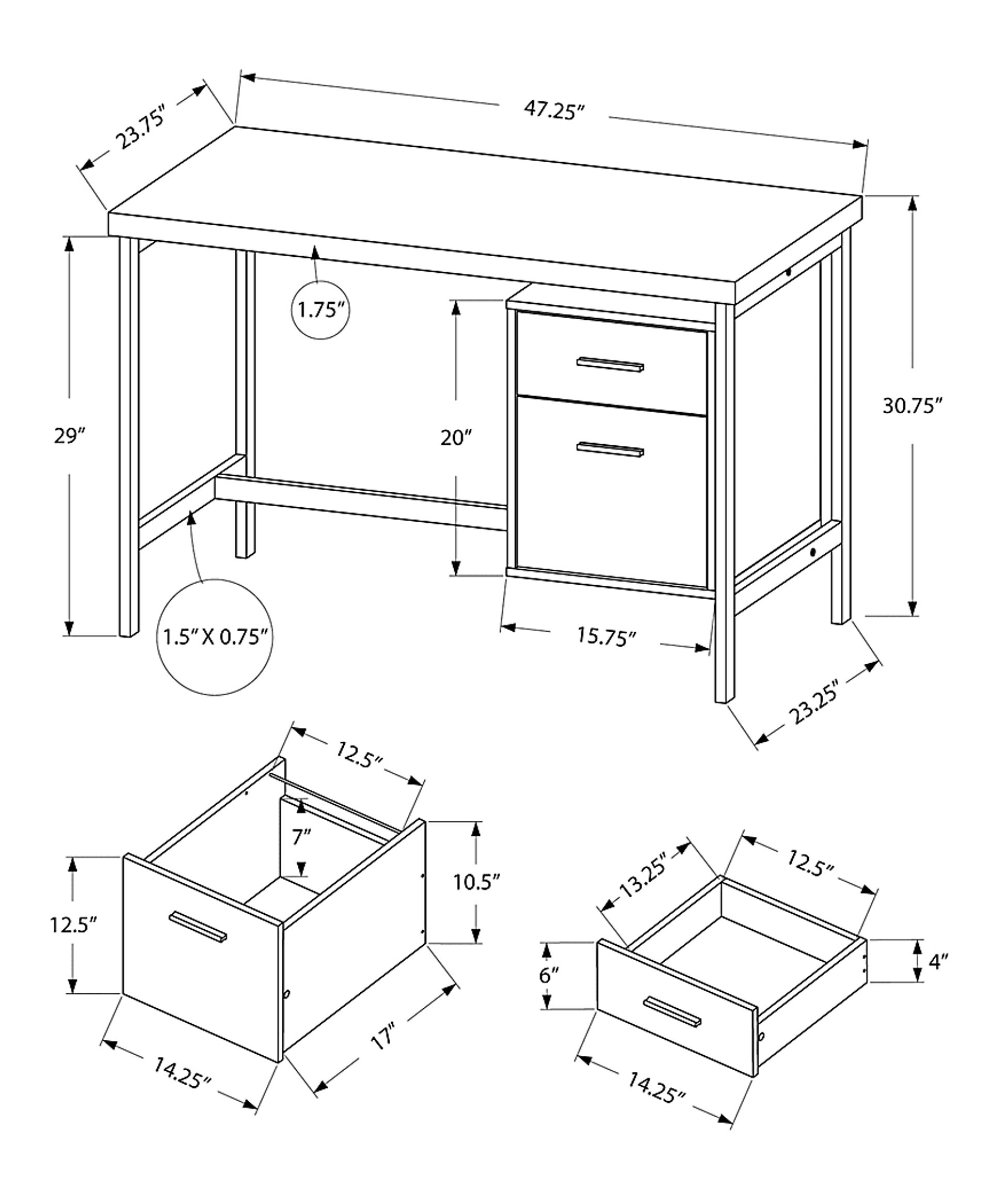 Rutleche White Desk - Image 4