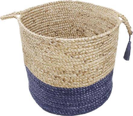 Ruven Tan/Blue 17 in. Basket