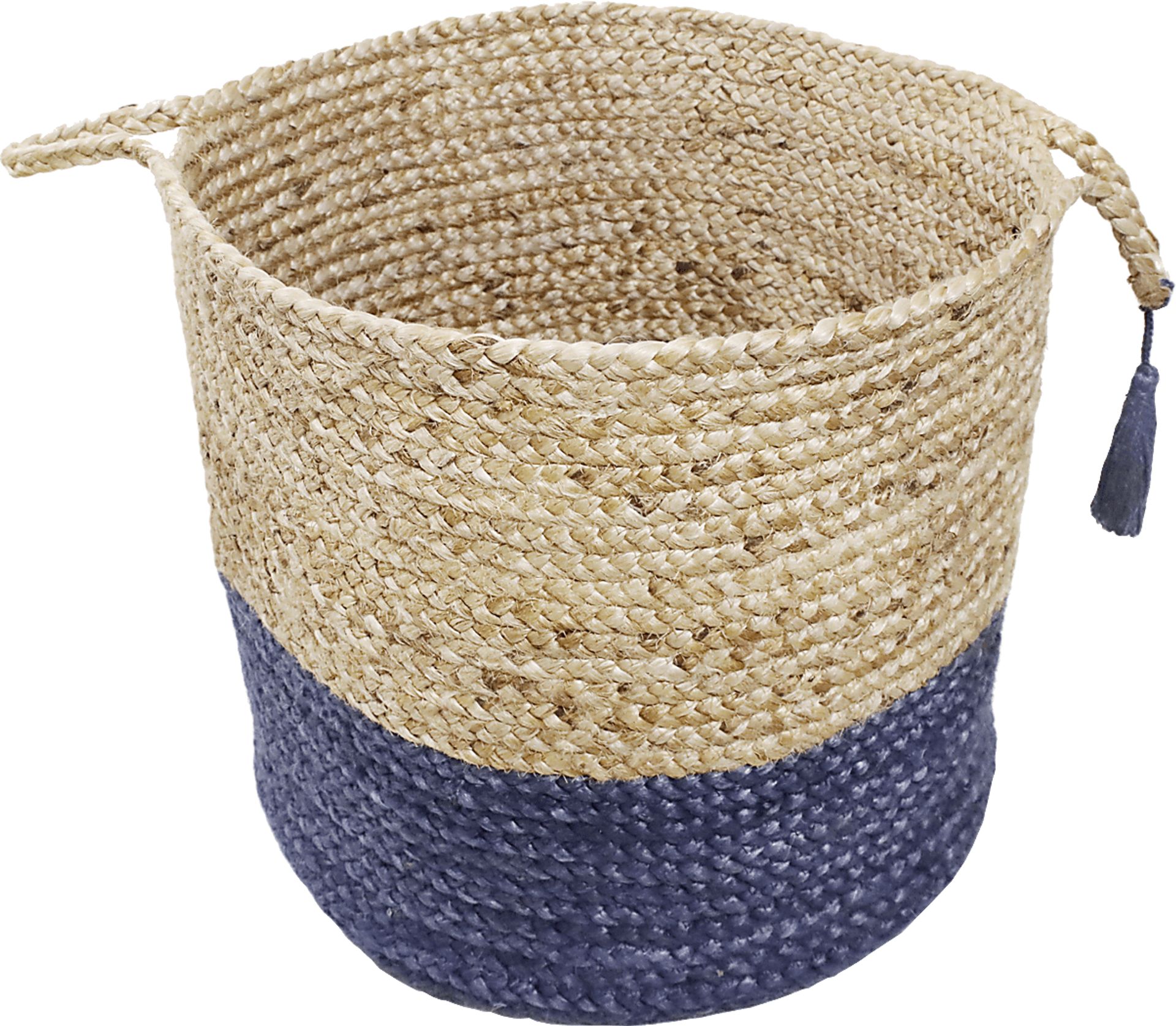 Ruven Tan/Blue 17 in. Basket - Image 1