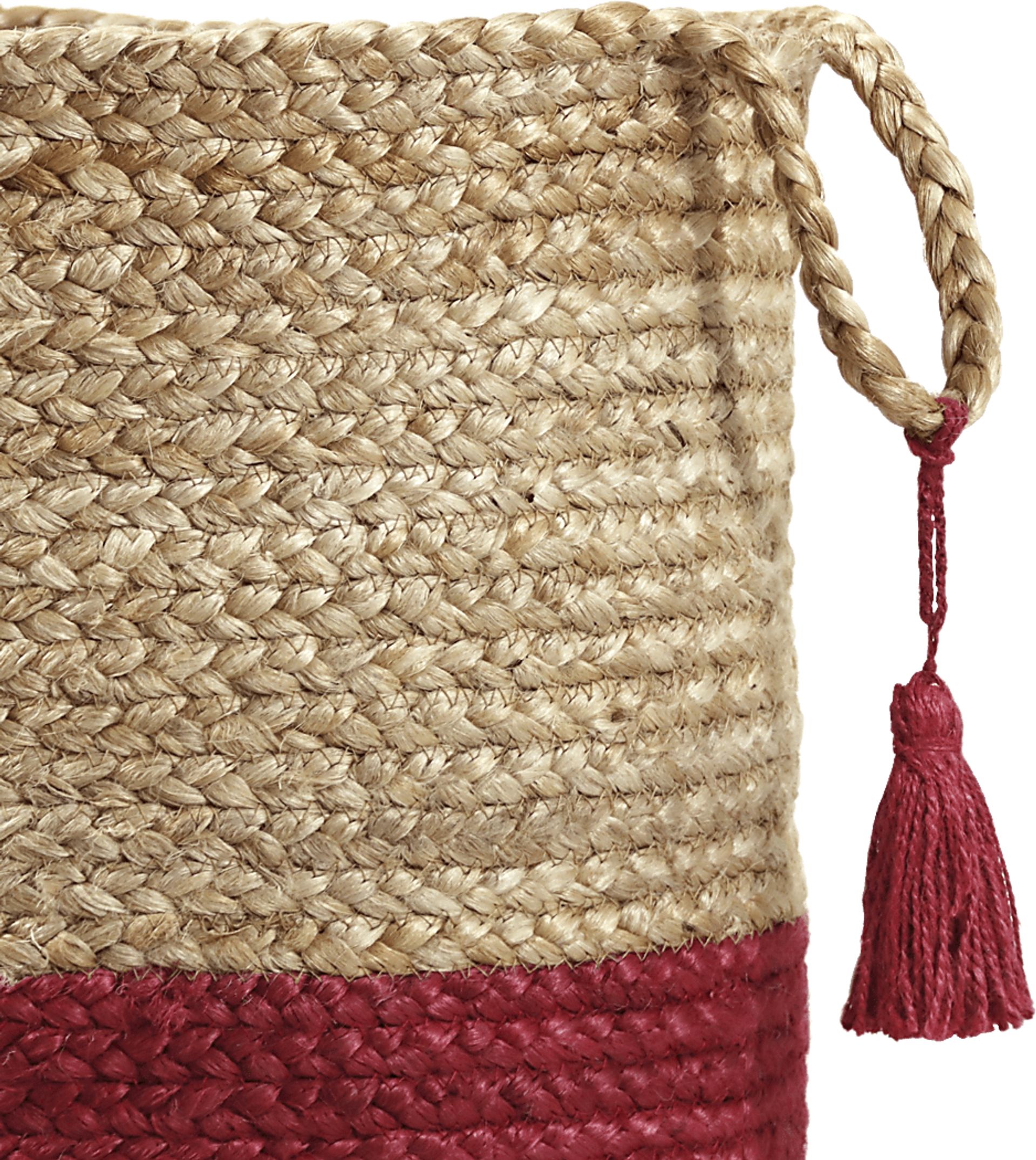 Ruven Tan/Red 19 in. Basket - Image 5