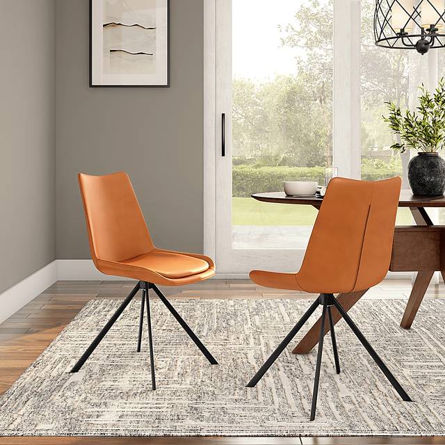 Ruyak Cognac Swivel Side Chair - Thumbnail - Image 2