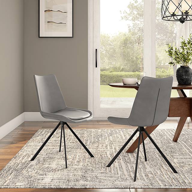Ruyak Gray Swivel Side Chair - Thumbnail - Image 2