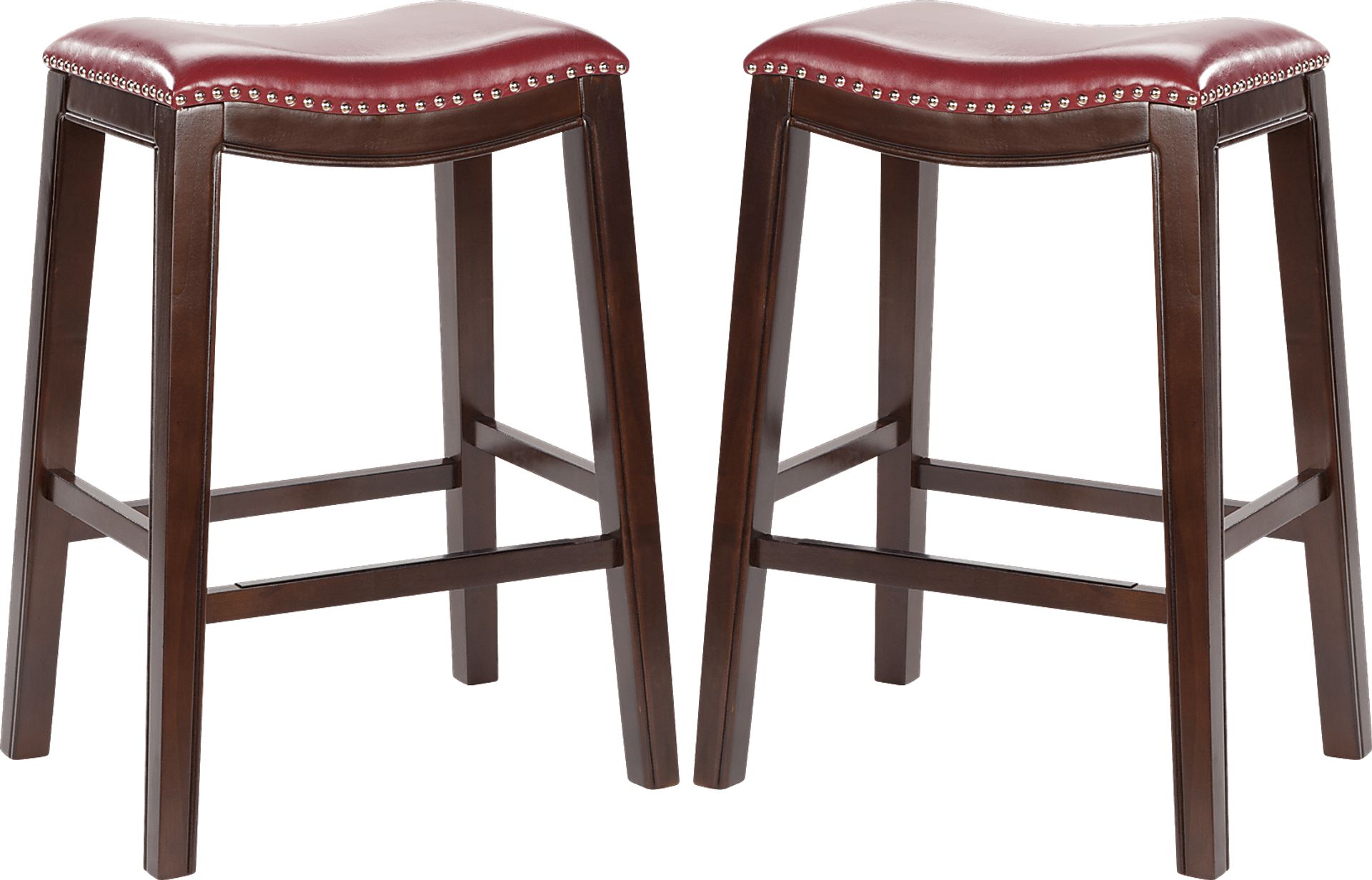 Ryan Lane Set of 2 Red Barstools - Image 1