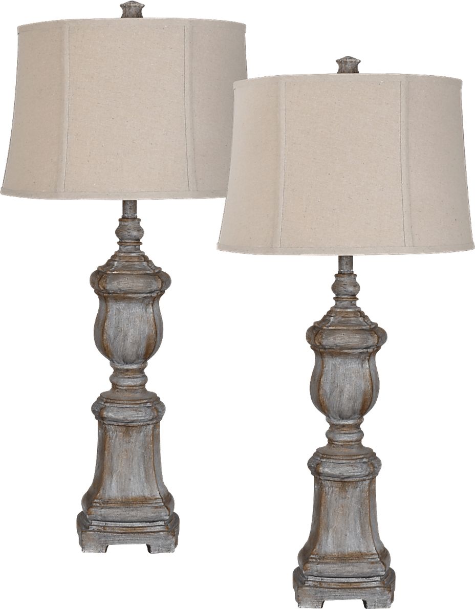 Ryddington Gray Set Of 2 Table Lamps - Rooms To Go