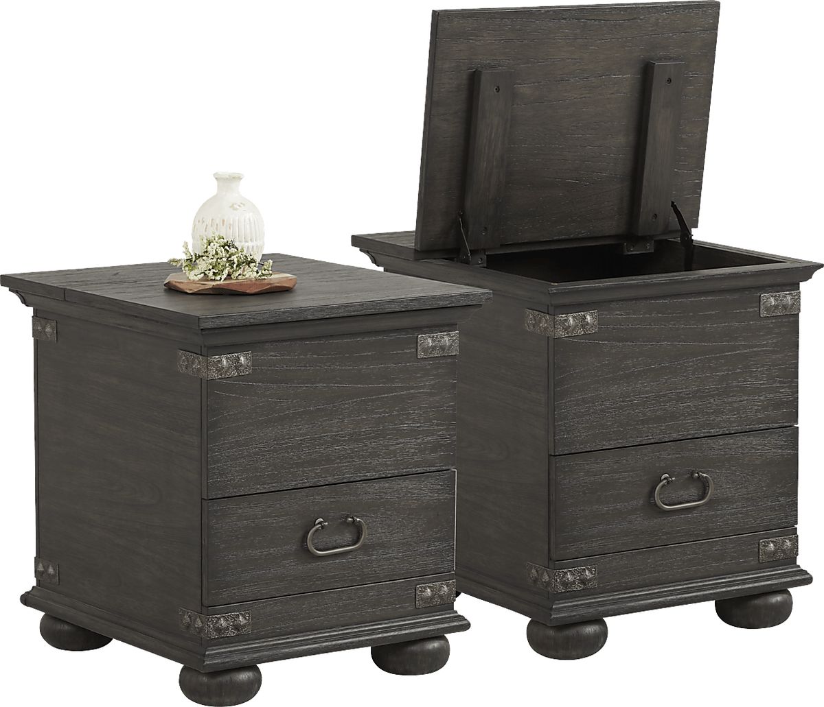 Ryden 2 Pc Black Black,Colors Set Of End Tables Rooms to Go