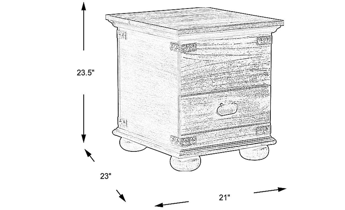 Ryden Black Trunk End Table Rooms To Go