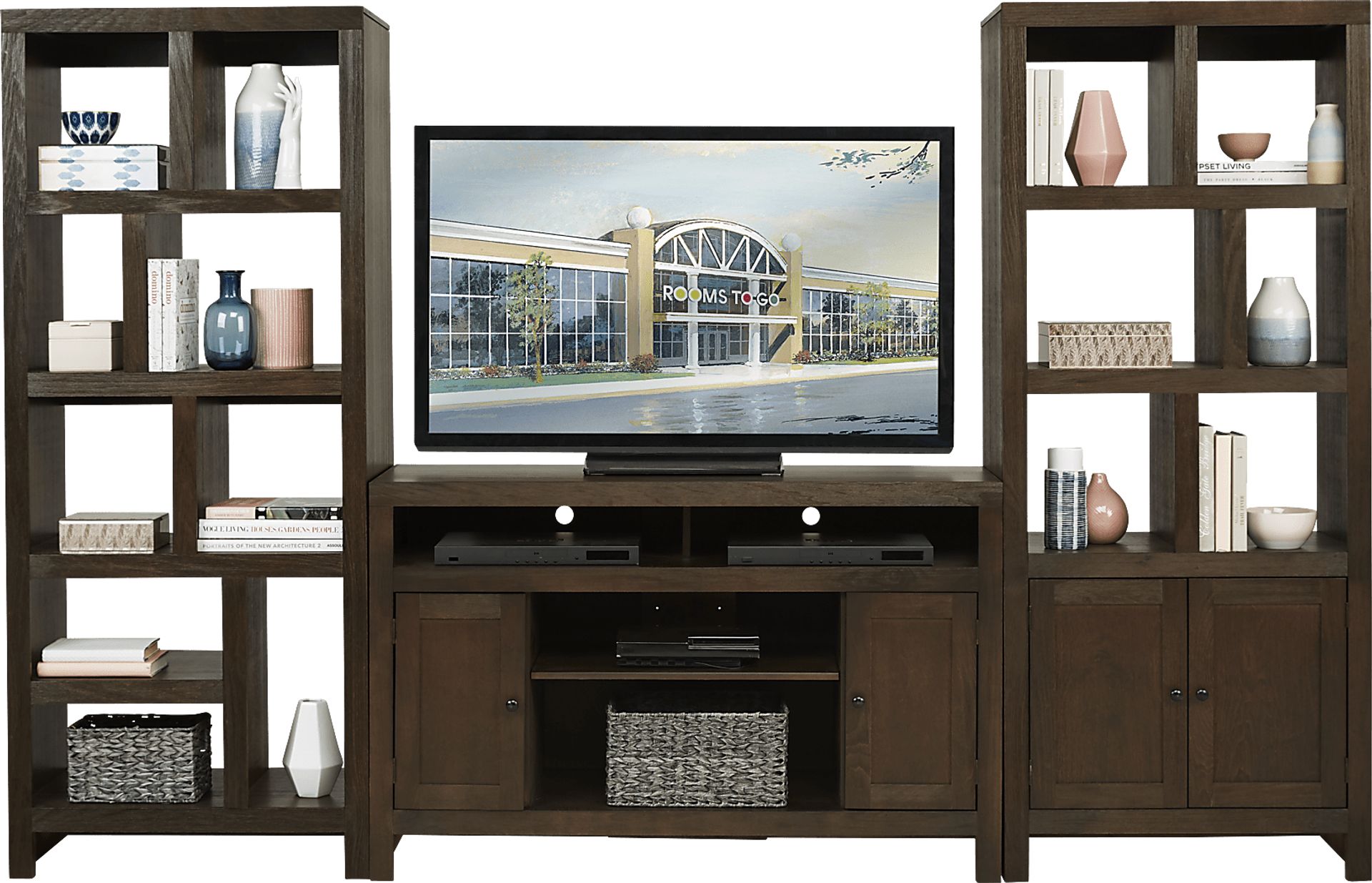 Ryder II Brown 3 Pc Wall Unit - Image 1