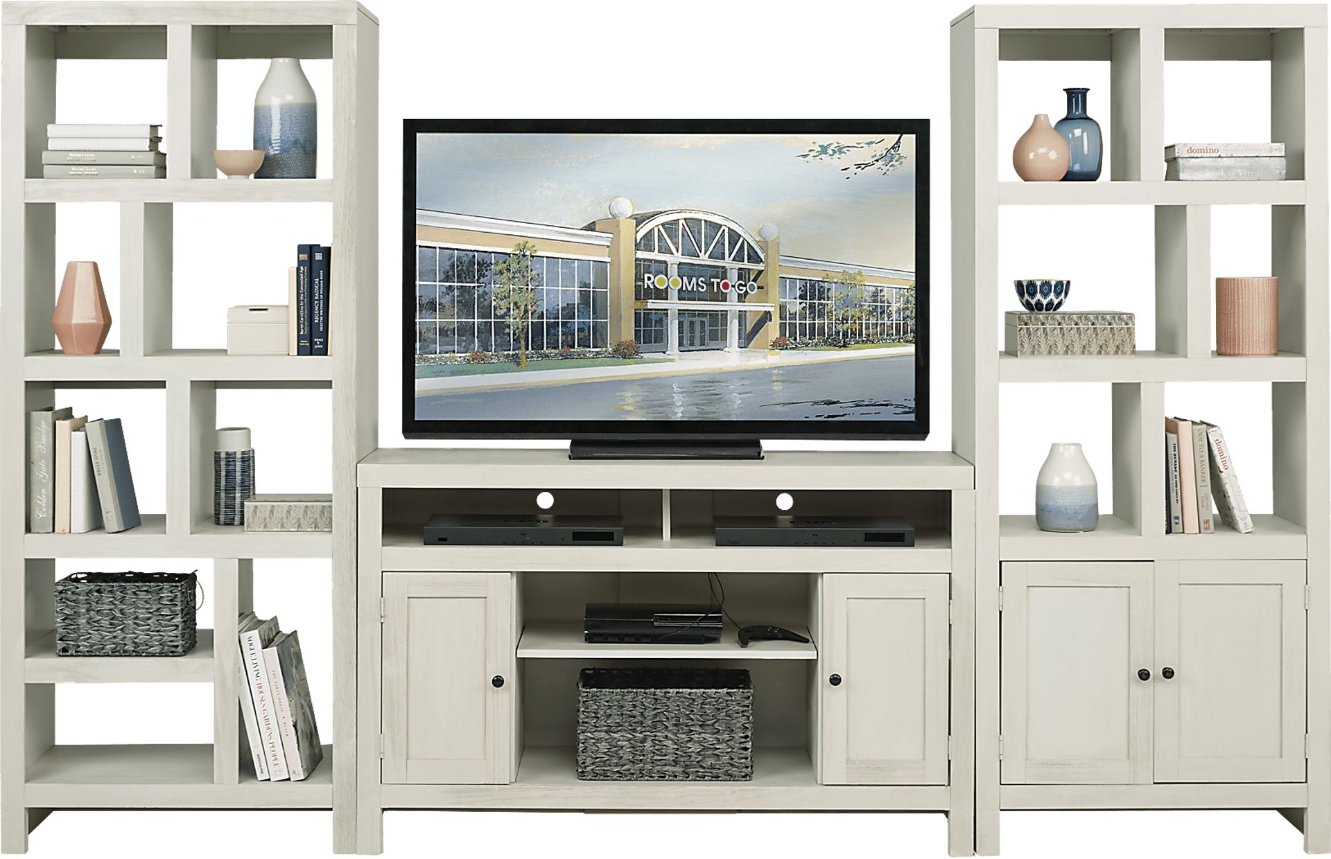 Ryder II White 3 Pc Door Pier Wall Unit - Image 1