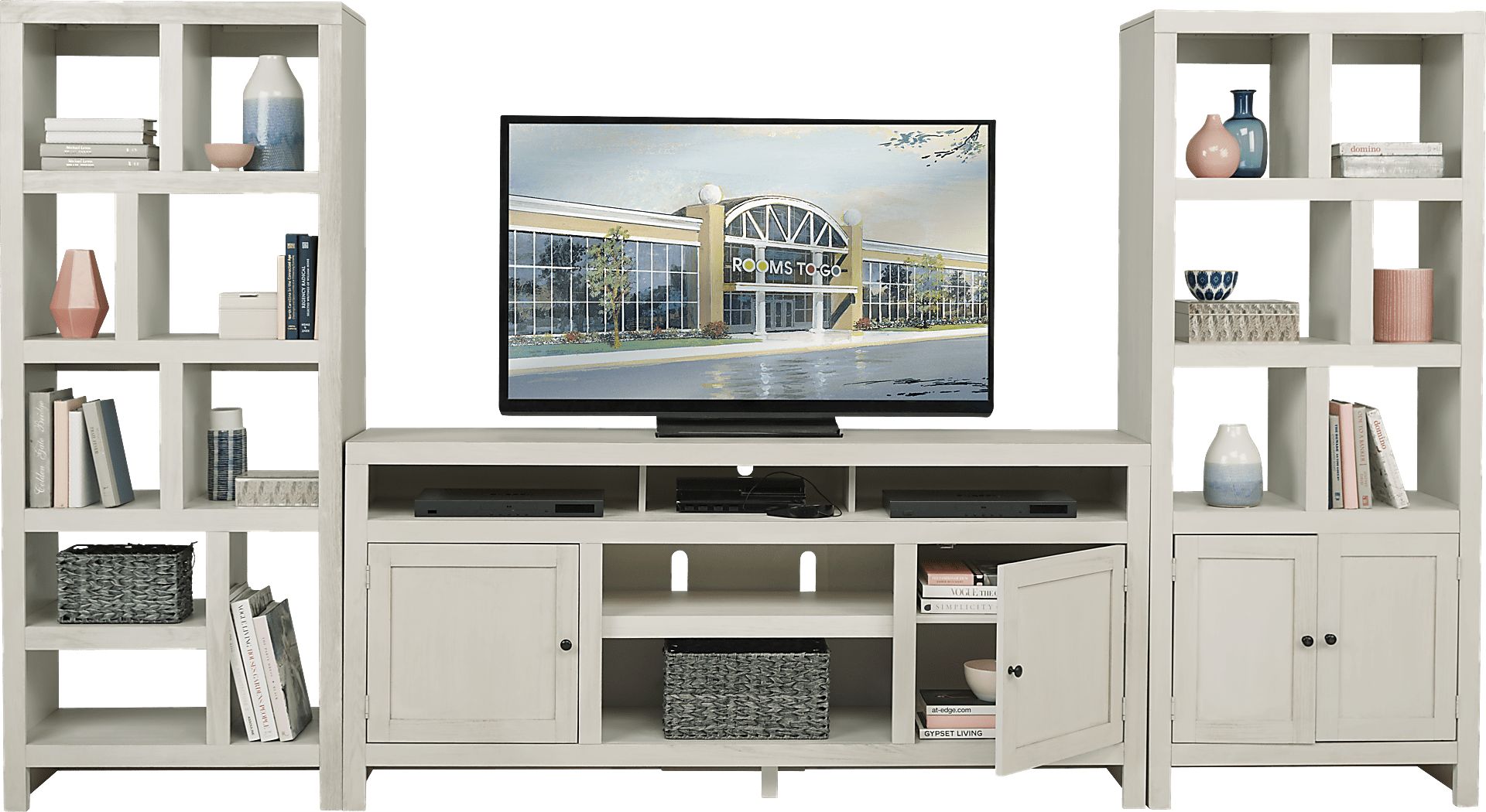 Ryder II White 3 Pc Wall Unit - Image 2