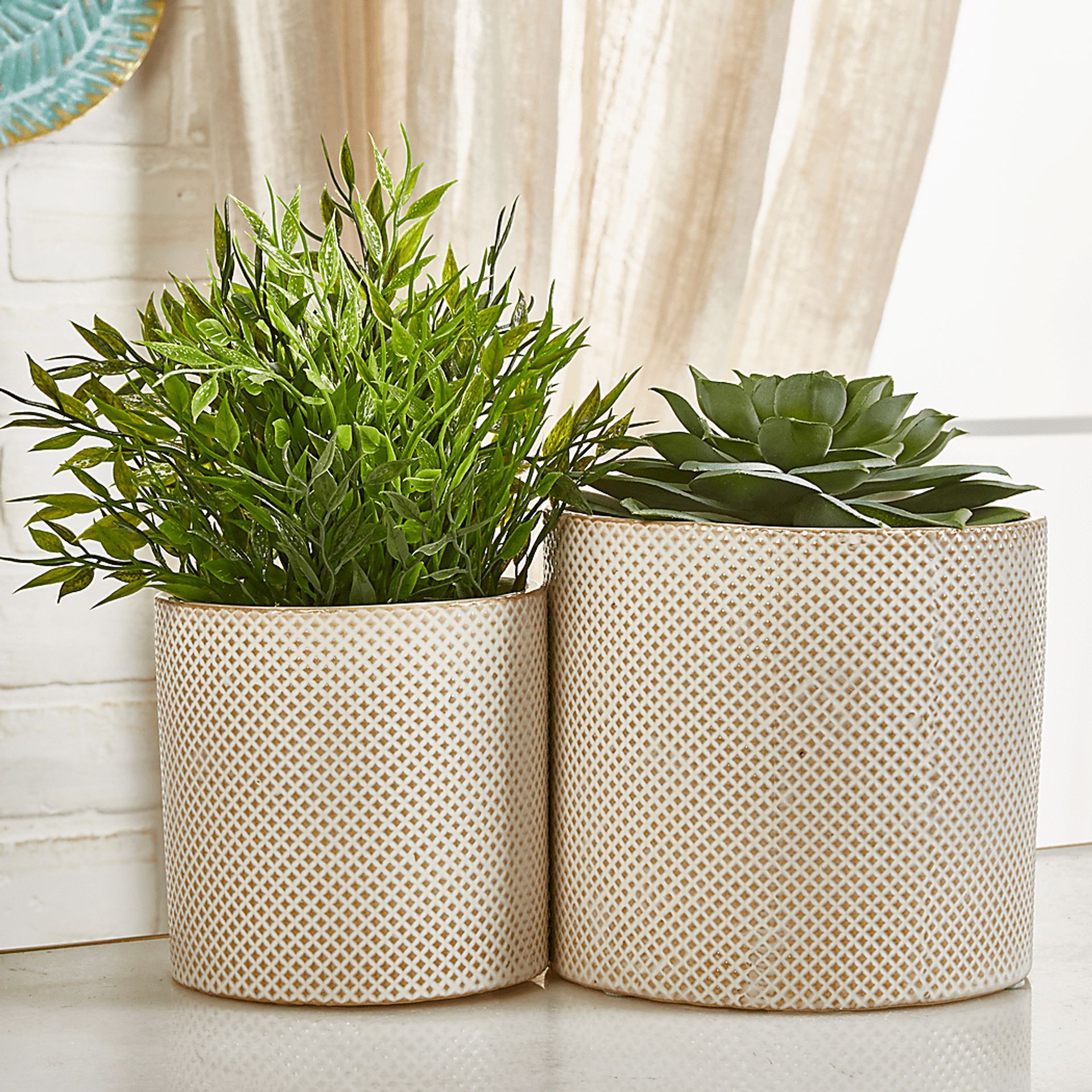 Ryecroft White Planter, Set of 2 - Image 2
