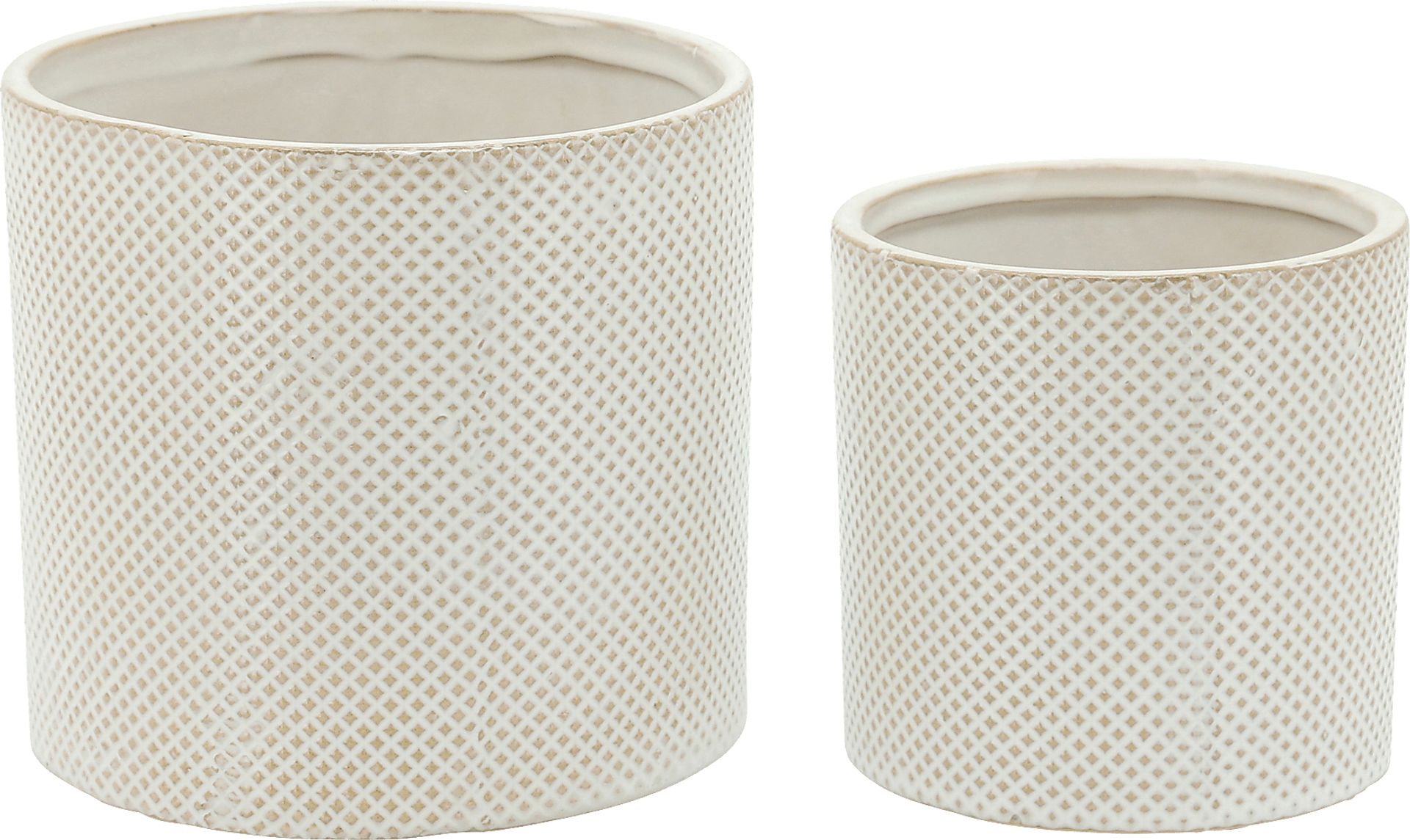 Ryecroft White Planter, Set of 2 - Image 1