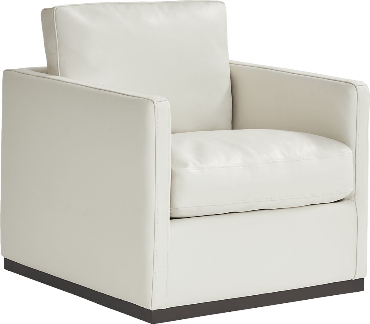 Ryker White Leather Swivel Chair | Rooms to Go