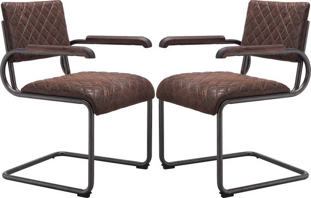 Rylander Brown Arm Chairs (Set of 2) - Thumbnail - Image 1